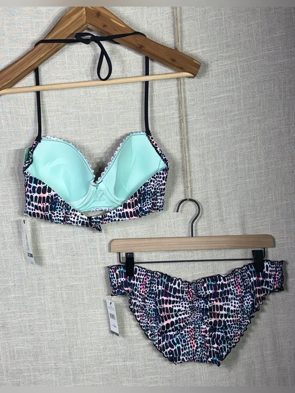 NWT 2 Piece Set Sundazed Nixie Bandeau Top 36C & Mermaid Bikini Bottoms L